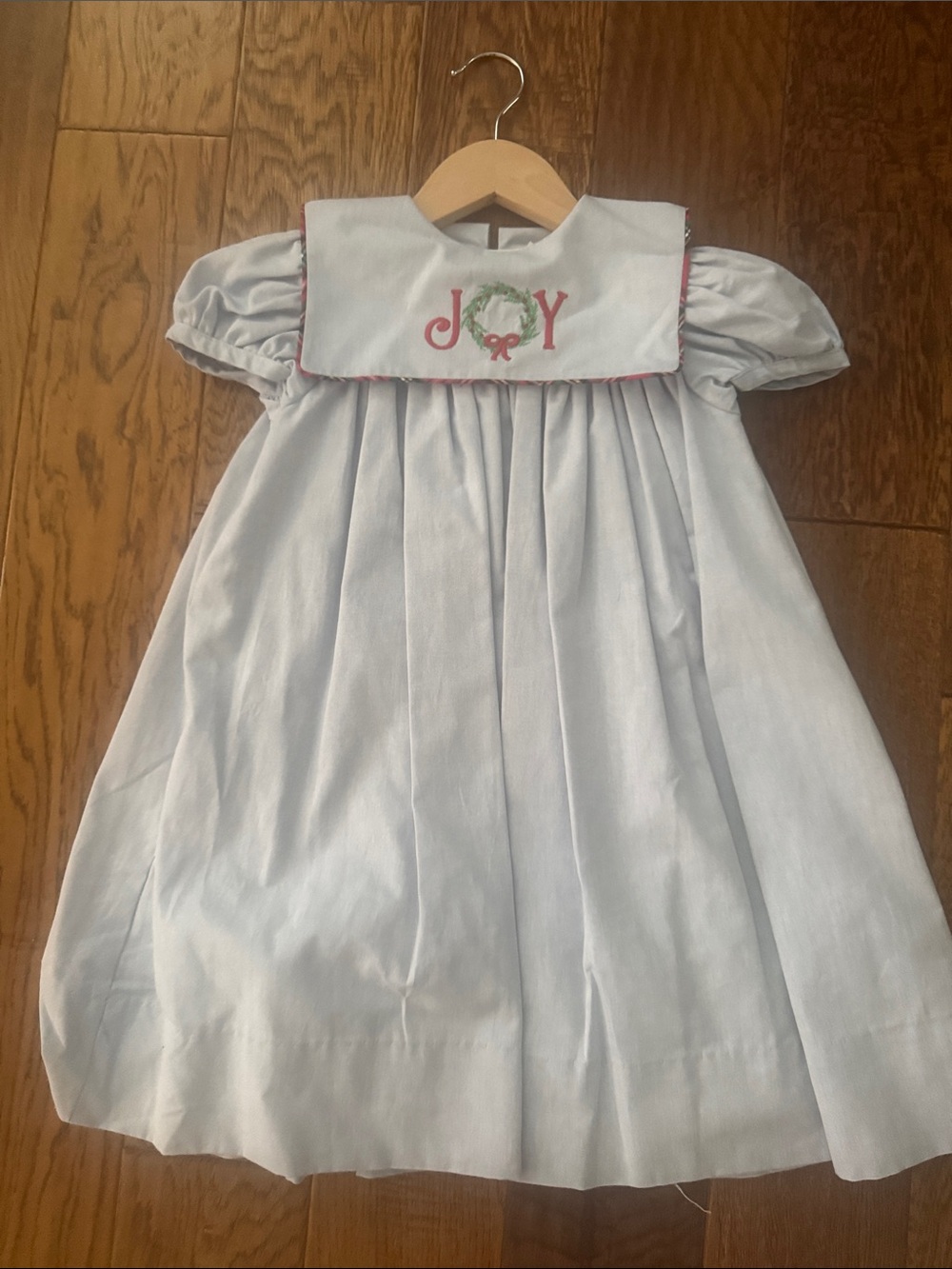 White Girls' Embroidered 'Joy' Holiday Dress - Unbranded